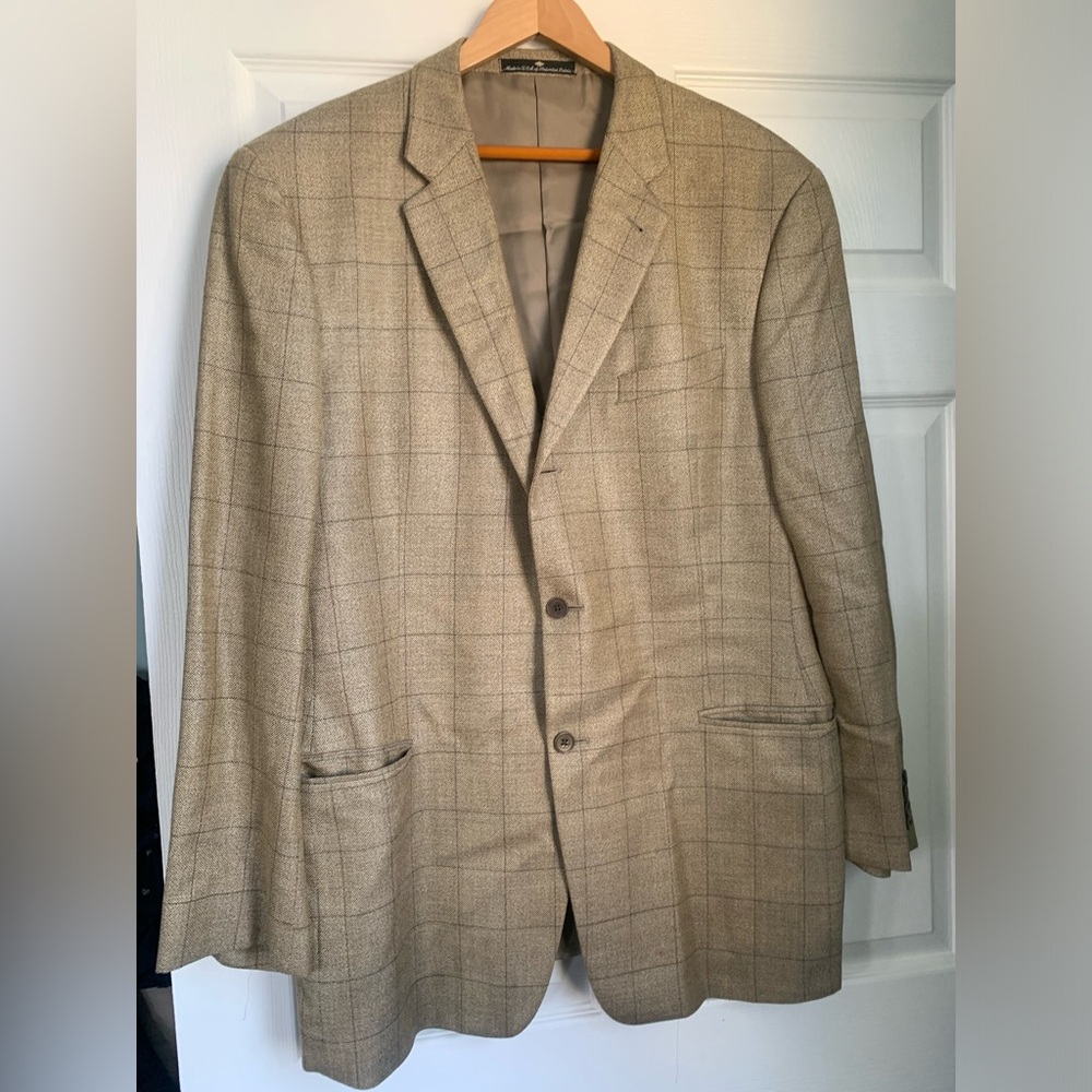 Joseph Abboud Men’s 44L Silk/wool Windowpane Blazer-saks Fifth Avenue